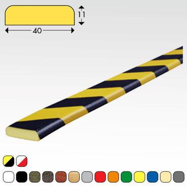 Stootband Oppervlaktebescherming type F Geel/Zwart